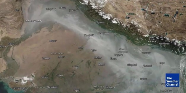 Smog über Indien