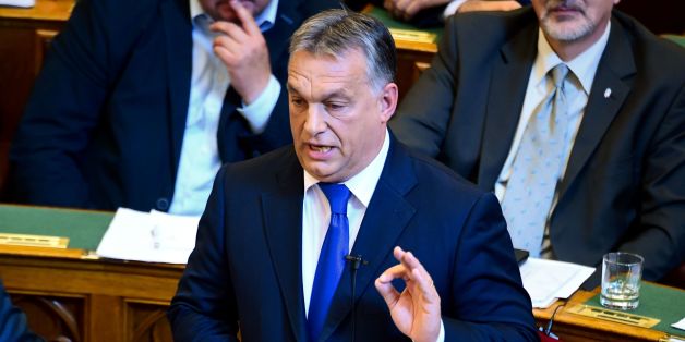 Hungarian Prime Minister Viktor Orban gives a speech at the parliament in Budapest on October 3, 2016.
Orban suffered a blow on October 2, 2016 in his revolt against the European Union after low voter turnout voided his referendum aimed at rejecting a contested migrant quota plan. / AFP / ATTILA KISBENEDEK (Photo credit should read ATTILA KISBENEDEK/AFP/Getty Images)