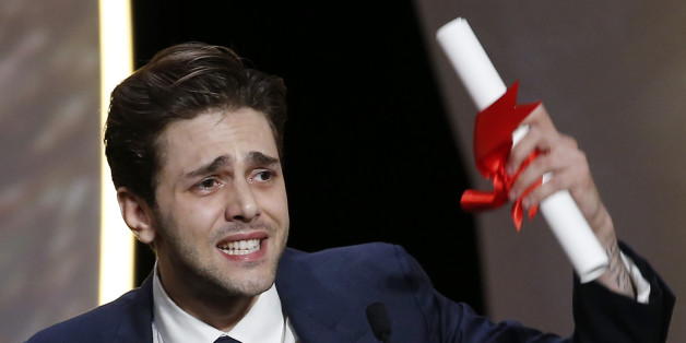 Director Xavier Dolan, Grand Prix award winner for his film "Juste la fin du monde" (It's Only the End of the World), reacts during the closing ceremony of the 69th Cannes Film Festival in Cannes, France, May 22, 2016, REUTERS/Eric Gaillard TPX IMAGES OF THE DAY