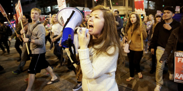 Ein Protestmarsch gegen Trump in Seattle
