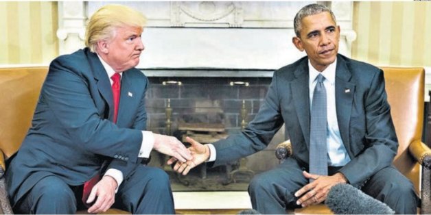 Après la rencontre de Donald Trump et Barack Obama à la Maison Blanche, le "Times" a trouvé la meilleure Une