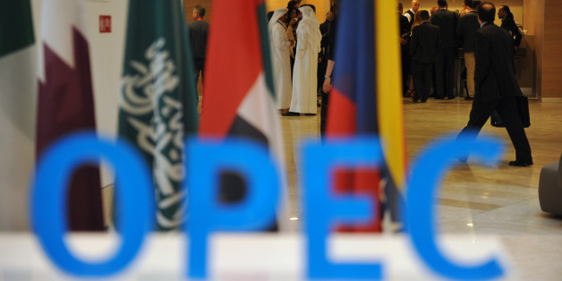 Participants gather in the lobby ahead of an informal meeting between members of the Organization of Petroleum Exporting Countries, OPEC, in the Algerian capital Algiers, on September 28, 2016. / AFP / Ryad Kramdi (Photo credit should read RYAD KRAMDI/AFP/Getty Images)