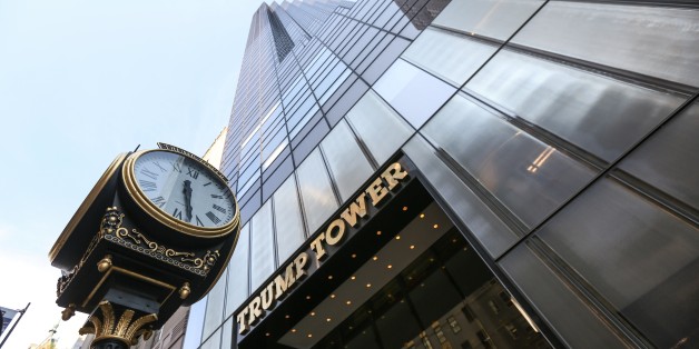 NEW YORK, NY - AUGUST 18: View of the Trump Tower building seen in New York, NY on August 18, 2015. According to local newspapers, Real Madrid soccer superstar Cristiano Ronaldo paid $18.5 million for a 2,509 square foot loft in the Trump Tower on Fifth Avenue. (Photo by Cem Ozdel/Anadolu Agency/Getty Images)