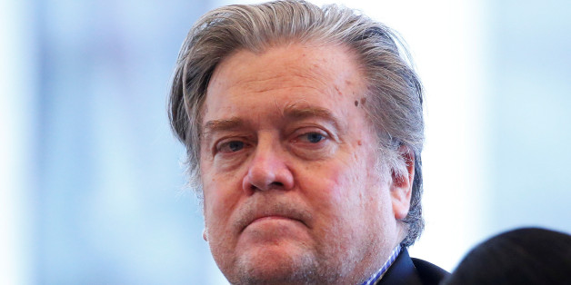 Stephen Bannon CEO of Republican presidential nominee Donald Trump's campaign is pictured during a round table with the Republican Leadership Initiative at Trump Tower in the Manhattan borough of New York, U.S., August 25, 2016. REUTERS/Carlo Allegri