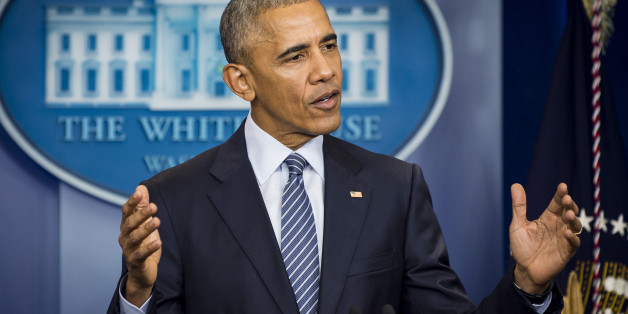 Barack Obama während der Pressekonferenz am Montag