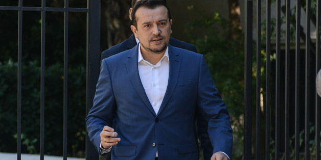 Minister of Digital Politics, Telecommunication and Information, Nikos Pappas attend the swearing-in ceremony of the new government at the Presidential mansion, in Athens on Saturday November 5, 2016. (Photo by Wassilios Aswestopoulos/NurPhoto via Getty Images)