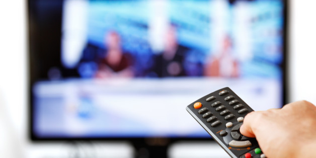 TV Remote Isolated on White.