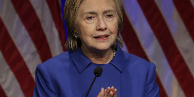Hillary Clinton speaks at the Children's Defense Fund Beat the Odds Celebration at the Newseum in Washington on November 16, 2016. / AFP / YURI GRIPAS (Photo credit should read YURI GRIPAS/AFP/Getty Images)