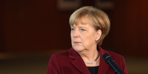 Angela Merkel, Germany's chancellor, looks on during a news conference with U.K. Prime Minister Theresa May (not pictured) at the Chancellery in Berlin, Germany, on Friday, Nov. 18, 2016. A smooth Brexit is in the interests of the U.K., Germany and all Britain's partners, May said. Photographer: Krisztian Bocsi/Bloomberg via Getty Images