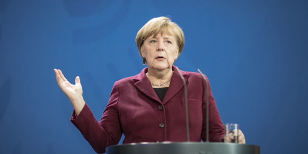 BERLIN, GERMANY - NOVEMBER 18: German Chancellor Angela Merkel speaks the media during a press conference with Mariano Rajoy (not pictured), Prime Minister Of Spain, to the media on November 18, 2016 in Berlin, Germany. They met with Obama (not pictured) and other EU leaders for political conversation in the morning in Federal Chancellery. (Photo by Florian Gaertner/Photothek via Getty Images)