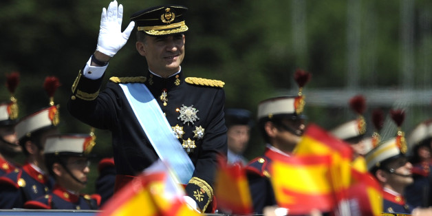 König Felipe VI. in den Straßen Madrids im Juli 2014