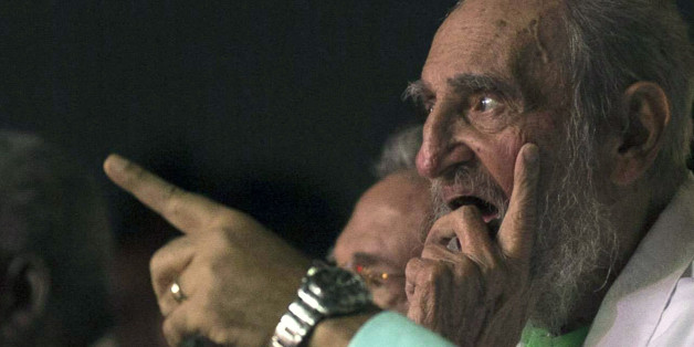 FILE - In this Aug. 13, 2016 file photo, Cuba's former President Fidel Castro attends a gala for his 90th birthday at the Karl Marx theater in Havana, Cuba. Castro has died at age 90. President Raul Castro said on state television that his older brother died late Friday, Nov. 25, 2016. (Ismael Francisco, Cubadebate via AP, File)
