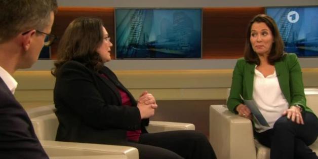 Andrea Nahles und Carsten Linnemann bei "Anne Will"