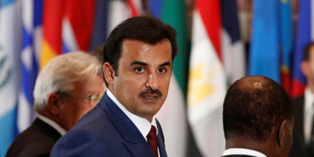 Qatar's Emir, Sheikh Tamim bin Hamad al-Thani arrives for a luncheon during the United Nations General Assembly at United Nations headquarters in New York City, U.S. September 20, 2016. REUTERS/Lucas Jackson