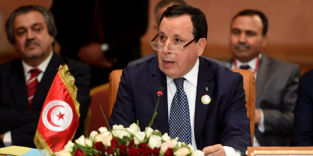 Tunisian Foreign Minister, Khemaies Jhinaoui, addresses the audience during the 34th session of the Arab Maghreb Union (UMA) Foreign Affairs Council on May 5, 2016, in the capital Tunis. / AFP / FETHI BELAID (Photo credit should read FETHI BELAID/AFP/Getty Images)