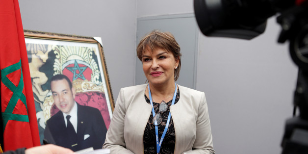 Morocco's Environment Minister Hakima El Haite speaks during an interview with Reuters at the UN Climate Change Conference 2016 (COP22) in Marrakech, Morocco November 8, 2016. REUTERS/Youssef Boudlal