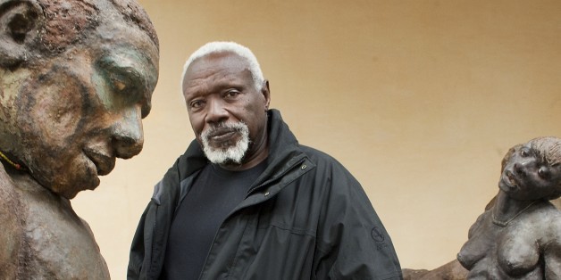 FRANCE - MAY 10: Senegalese sculptor Ousmane Sow in Saint Remy les Chevreuse, France on May 10th, 2010 - Ousmane Sow's sculptures are exhibited at Courbertin foundation in Saint Remy les Chevreuse, from may 8th to July 11th 2010. (Photo by Raphael GAILLARDE/Gamma-Rapho via Getty Images)