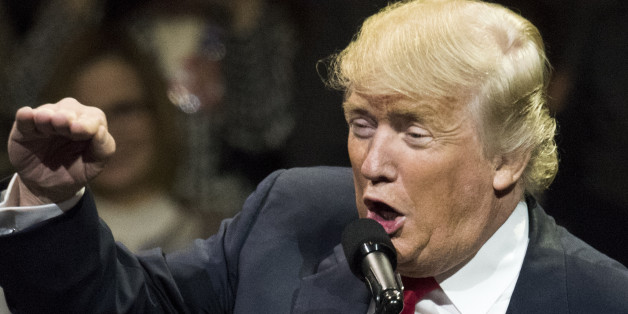 CINCINNATI, OH - DECEMBER 01: President-elect Donald Trump speaks during a stop at U.S. Bank Arena on December 1, 2016 in Cincinnati, Ohio. Trump took time off from selecting the cabinet for his incoming administration to celebrate his victory in the general election. (Photo by Ty Wright/Getty Images)