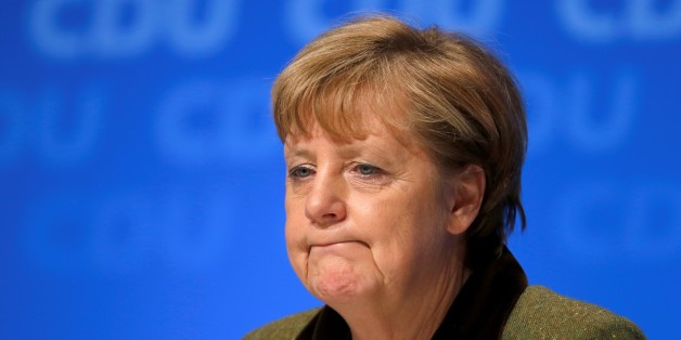 MUENSTER, GERMANY - NOVEMBER 30: German Chancellor Angela Merkel attends a conference of German Christian Democrats (CDU) party in Muenster, Germany on November 30, 2016. (Photo by Ina Fassbender/Anadolu Agency/Getty Images)