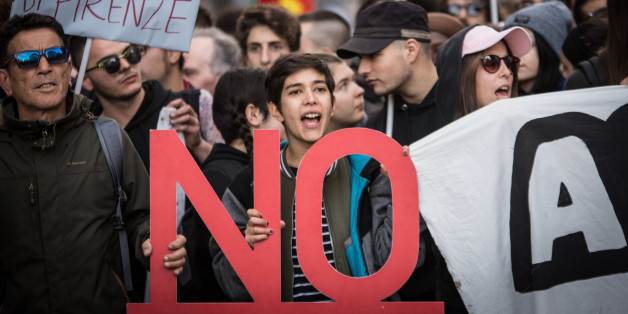 Gegner des Referendums bei einer Demonstration in Rom im November