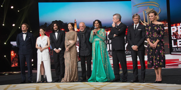 MARRAKECH, MOROCCO - DECEMBER 02: Jury members Jason Clarke ,Suzanne Clement , Lisandro Alonso, Kalki Koechlin, jury president Bela Tarr, Fatima Harandi 'Raouia', Bruno Dumont, Bille August and Jasmine Trinca attend the 16th Marrakech International Film Festival Opening Ceremony on December 2, 2016 in Marrakech, Morocco. (Photo by Dominique Charriau/WireImage)