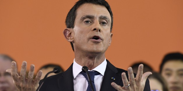 Manuel Valls während seiner Rede in Évry