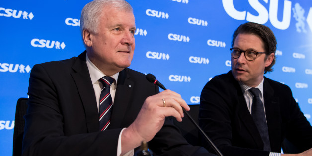 CSU-Chef Horst Seehofer und CSU-Generalsekretär Andreas Scheuer bei der Vorstandssitzung der Partei am 5. Dezember