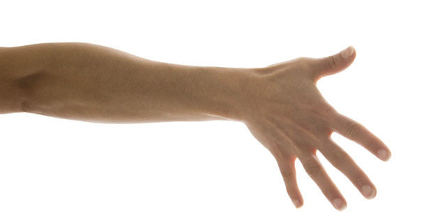 Close up of womans hands with fingers outstretched