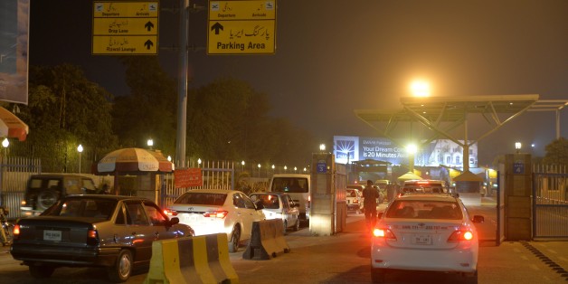 ISLAMABAD, PAKISTAN DECEMBER 07: Vehicles are seen at the entrance of the Benazir International Airport following the reports of a plane crash at Havelian in Abbottabad district , in Islamabad, Pakistan, on December 7, 2016. Pakistani ATR-42 plane carrying 47 people crashed Wednesday in the mountainous north of the country and burst into flames. Pakistan International Airlines (PIA) Flight PK661 came down on a flight from the city of Chitral to Islamabad. (Photo by Muhammad Reza/Anadolu Agency/Getty Images)