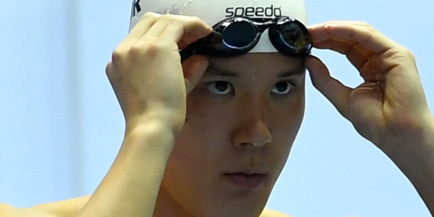 TOKYO, JAPAN - NOVEMBER 17: Park Taehwan of Sauth Korea looks on prior to the Men's 200m Freestyle final during the 10th Asian Swimming Championships 2016 at the Tokyo Tatsumi International Swimming Center on November 17, 2016 in Tokyo, Japan. (Photo by Koki Nagahama/Getty Images)