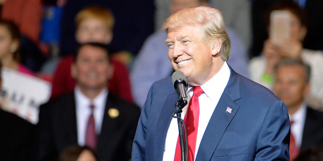 FAYETTEVILLE, NC - DECEMBER 06: President-elect Donald Trump addresses an audience at Crown Coliseum on December 6, 2016 in Fayetteville, North Carolina. Trump took time off from selecting the cabinet for his incoming administration to celebrate his victory in the general election. (Photo by Sara D. Davis/Getty Images)