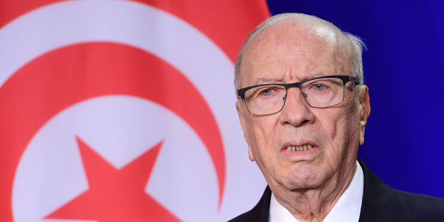 Tunisian President Beji Caid Essebsi poses ahead of a meeting at the European Parliament in Brussels on December 1, 2016. / AFP / EMMANUEL DUNAND (Photo credit should read EMMANUEL DUNAND/AFP/Getty Images)