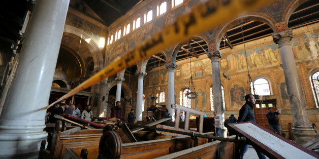 Damage from the explosion inside Cairo's Coptic Orthodox Cathedral is seen inside the cathedral in Cairo, Egypt December 11, 2016. REUTERS/Mohamed Abd El Ghany