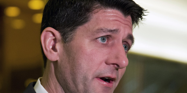 US Speaker of the House Paul Ryan speaks to the media after a meeting with President-elect Donald Trump on December 9, 2016 at Trump Tower in New York. / AFP / DOMINICK REUTER (Photo credit should read DOMINICK REUTER/AFP/Getty Images)