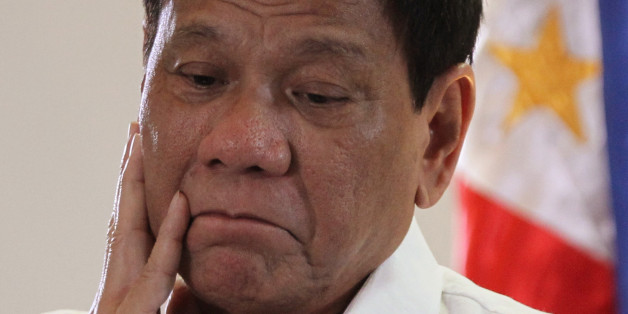 Philippine President Rodrigo Duterte speaks upon his arrival at Davao International Airport in Davao city, Philippines, after returning from a leaders' summit in Peru of the Asia-Pacific Economic Cooperation (APEC), November 23, 2016. REUTERS/Lean Daval Jr