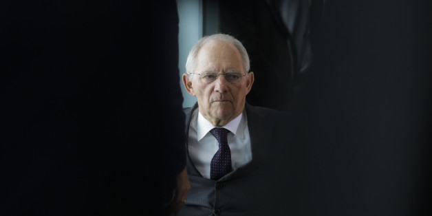 German Finance Minister Wolfgang Schaeuble arrives for the weekly cabinet meeting of the German government at the chancellery in Berlin, Wednesday, Nov. 2, 2016. (AP Photo/Markus Schreiber).