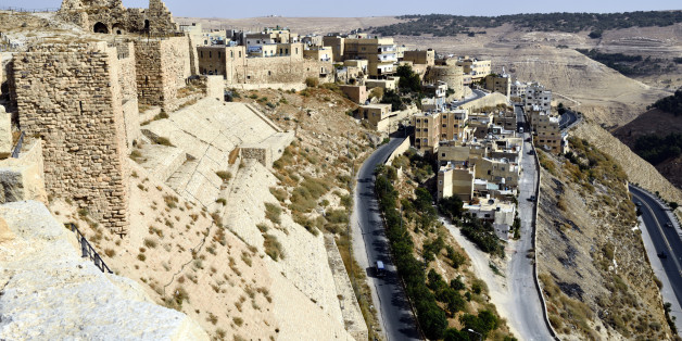 View of Karak, from Karak Castle, Jordan