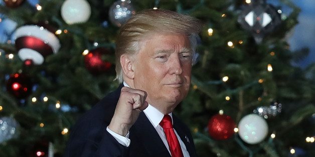 ORLANDO, FL - DECEMBER 16: President-elect Donald Trump attends a stop on his 'USA Thank You Tour 2016.' at the Orlando Amphitheater at the Central Florida Fairgrounds on December 16, 2016 in Orlando, Florida. President-elect Trump has been visiting several states that he won, to thank people for their support during the U.S. election. (Photo by Joe Raedle/Getty Images)