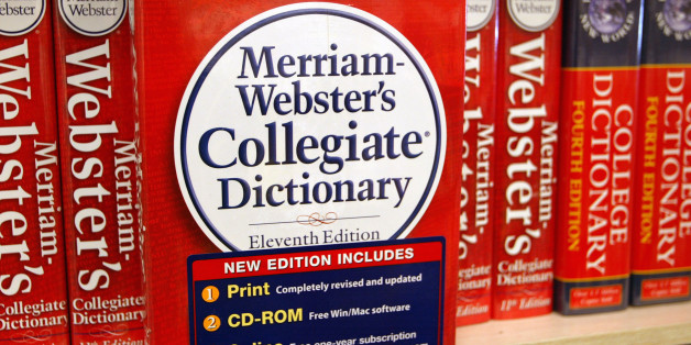 NILES, IL - NOVEMBER 10: A Merriam-Webster's Collegiate Dictionary is displayed in a bookstore November 10, 2003 in Niles, Illinois. McDonald's said it is not happy with the word 'McJob', which is defined as a dead-end job, in the new Merriam-Webster's Collegiate Dictionary. Also, the fast-food giant announced that global Systemwide sales for Brand McDonald's increased 17.8 percent in October compared to October 2002. (Photo by Tim Boyle/Getty Images)