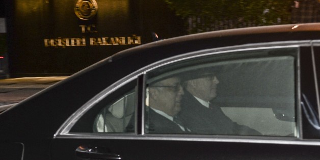 ANKARA, TURKEY - DECEMBER 07: Russian Ambassador to Ankara, Andrey Karlov leaves Turkish Foreign Ministry after he met Burak Ozuergin, General Manager of the Maritime, Aviation and Territorial Border at Turkish Foreign Ministry's Bilateral Political Affairs, in Ankara, Turkey on December 7, 2015 after a Russian serviceman was spotted holding a surface-to-air missile launcher as a Russian warship passed through the Bosphorus. (Photo by Gokhan Balci/Anadolu Agency/Getty Images)