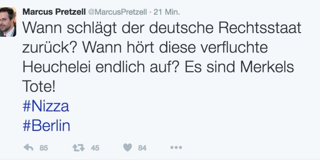 Nach dem mutmaßlichen Anschlag in Berlin gibt Pretzell Merkel die Schuld