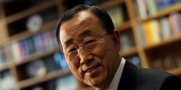 United Nations Secretary General Ban Ki-Moon is seen during an interview with Reuters at U.N. headquarters in New York, September 14, 2010. REUTERS/Mike Segar/File Photo