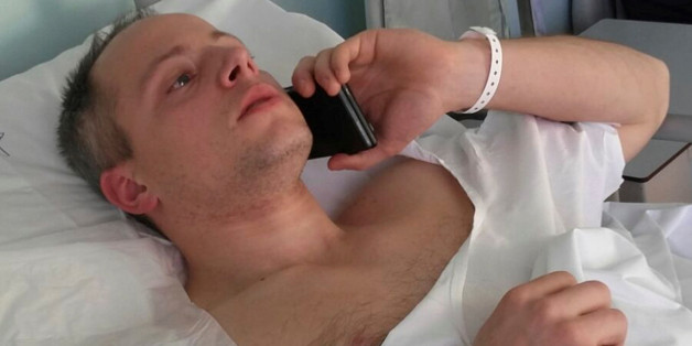 Christian Movio im Krankenhaus.
