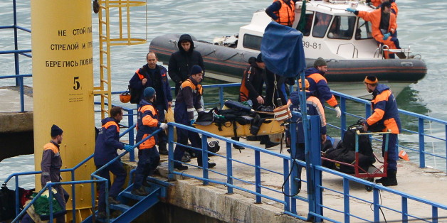 SOCHI, RUSSIA - DECEMBER 25, 2016: A search and rescue operation at the crash site of a Russian Defense Ministry plane. A Tupolev Tu-154 plane of the Russian Defense Ministry with 92 people on board crashed into the Black Sea near the city of Sochi on December 25, 2016. The plane was carrying members of the Alexandrov Ensemble, Russian servicemen and journalists to Russia's Hmeymim air base in Syria. Fragments of the plane were found about 1.5km from Sochi coastline. Artur Lebedev/TASS (Photo by Artur Lebedev\TASS via Getty Images)