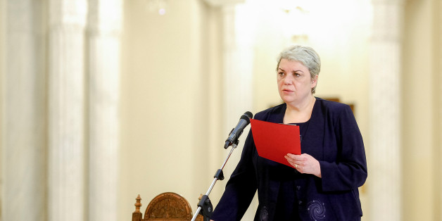 Sevil Shhaideh is sworn in for the position of minister for regional administration and public administration, in Bucharest, Romania, May 20, 2015. Picture taken May 20, 2015. Inquam Photos/Ovidiu Micsik/via REUTERS ATTENTION EDITORS - THIS IMAGE WAS PROVIDED BY A THIRD PARTY. EDITORIAL USE ONLY. ROMANIA OUT. NO COMMERCIAL OR EDITORIAL SALES IN ROMANIA.
