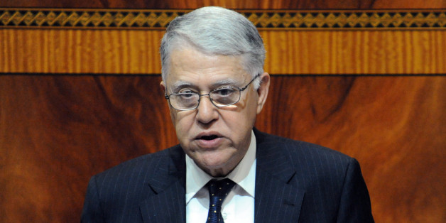 Moroccan prime minister Abbas El Fassi in parliament in Rabat on May 17, 2010, presents the report of his government. He asked for a dialogue with Spain to 'end the occupation' of the Spanish enclaves of Ceuta and Melilla in north Africa. AFP PHOTO/ABDELHAK SENNA (Photo credit should read ABDELHAK SENNA/AFP/Getty Images)