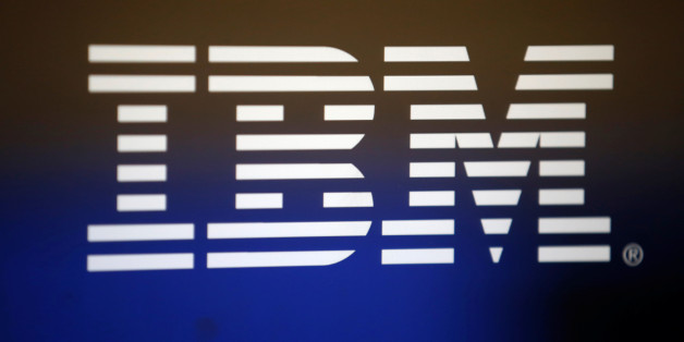 The logo of Dow Jones Industrial Average stock market index listed company IBM (IBM) is seen on a computer screen in Los Angeles, California, United States, April 22, 2016. REUTERS/Lucy Nicholson