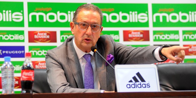 ALGIERS, ALGERIA - NOVEMBER 01: New Algeria soccer team's new head coach Georges Leekens gives a speech during a press conference at the Olympic Complex conference hall in Algiers, Algeria on November 01, 2016 . (Photo by Bechir Ramzy/Anadolu Agency/Getty Images)