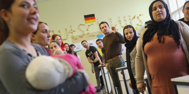 Flüchtlinge bei einer Integrationsklasse