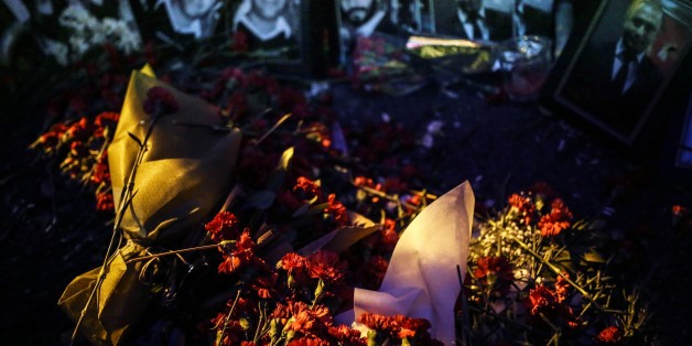ISTANBUL, TURKEY - JANUARY 3: Carnations are placed at site as people take part in a protest against Istanbul nightclub terror attack in Istanbul, Turkey on January 3, 2017. An armed terrorist attack killed at least 39 people and injured 69 -- four of them critically -- at an Istanbul nightclub during the new year celebrations on early hours of 1st of January, 2017. (Photo by Berk Ozkan/Anadolu Agency/Getty Images)